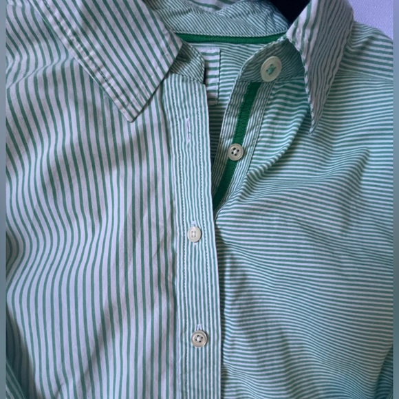 Talbots Large Green Striped button-down. Cotton. - Picture 13 of 13
